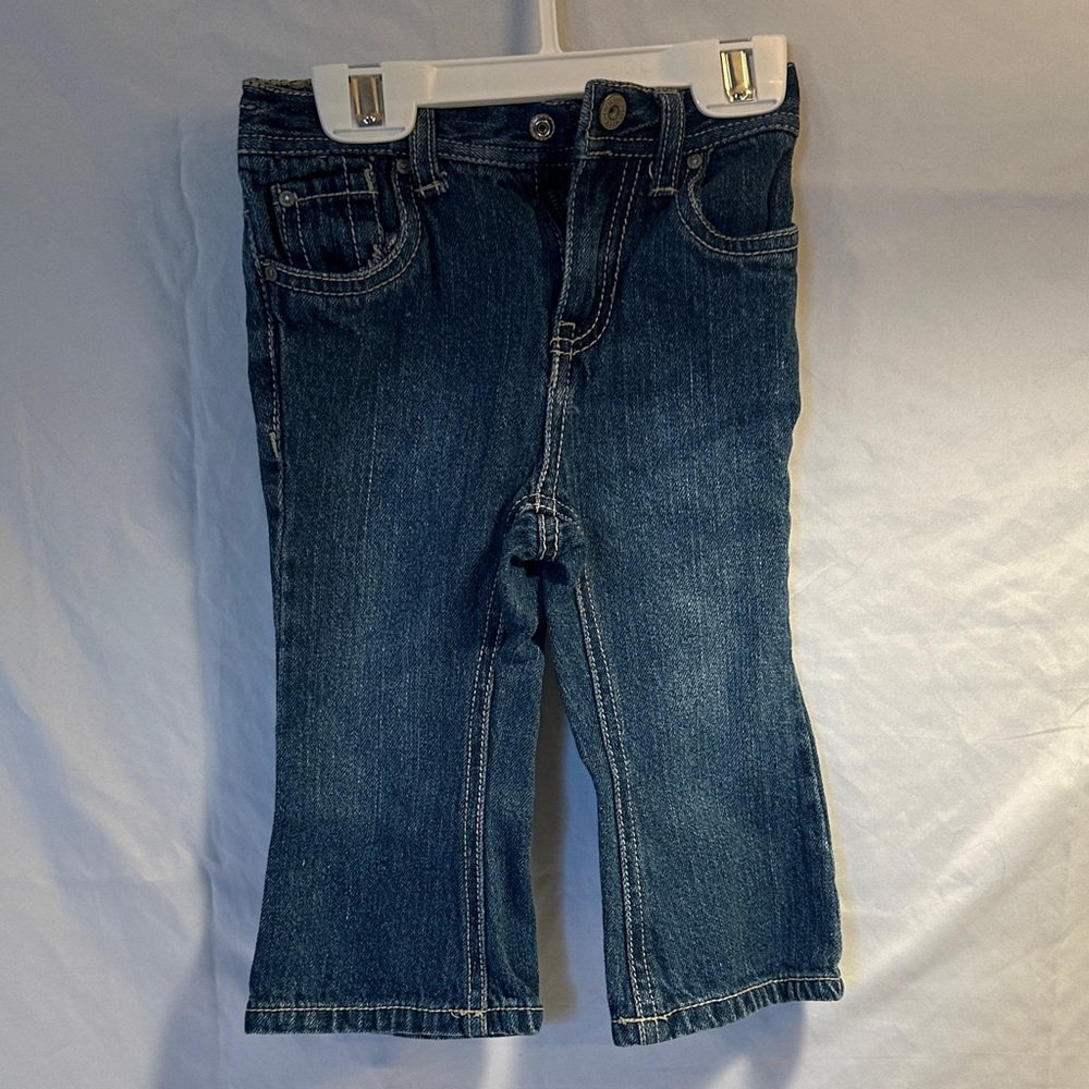 Baby Girl Cherokee Blue Denim Jeans with Elastic Waist - Size 18M